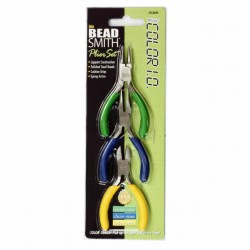 Beadsmith 3 Mini Craft Pliers 8cm~ Includes Round, Flat and Cutting Pliers & Ideal For Travel or Young Crafters